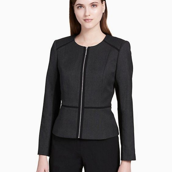 CALVIN KLEIN Zipper Detail Jacket (New NO tag) - Picture 2 of 14